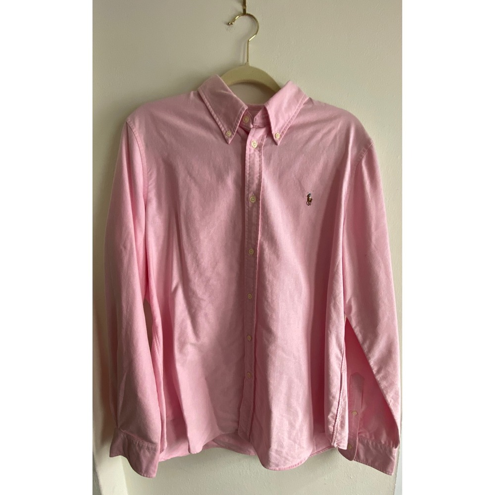 Polo Ralph Lauren Mens Custom Fit Oxford Shirt XL Pink New Rose Button Down NWT